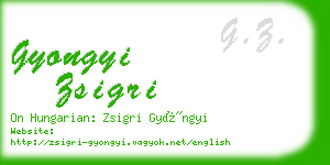 gyongyi zsigri business card